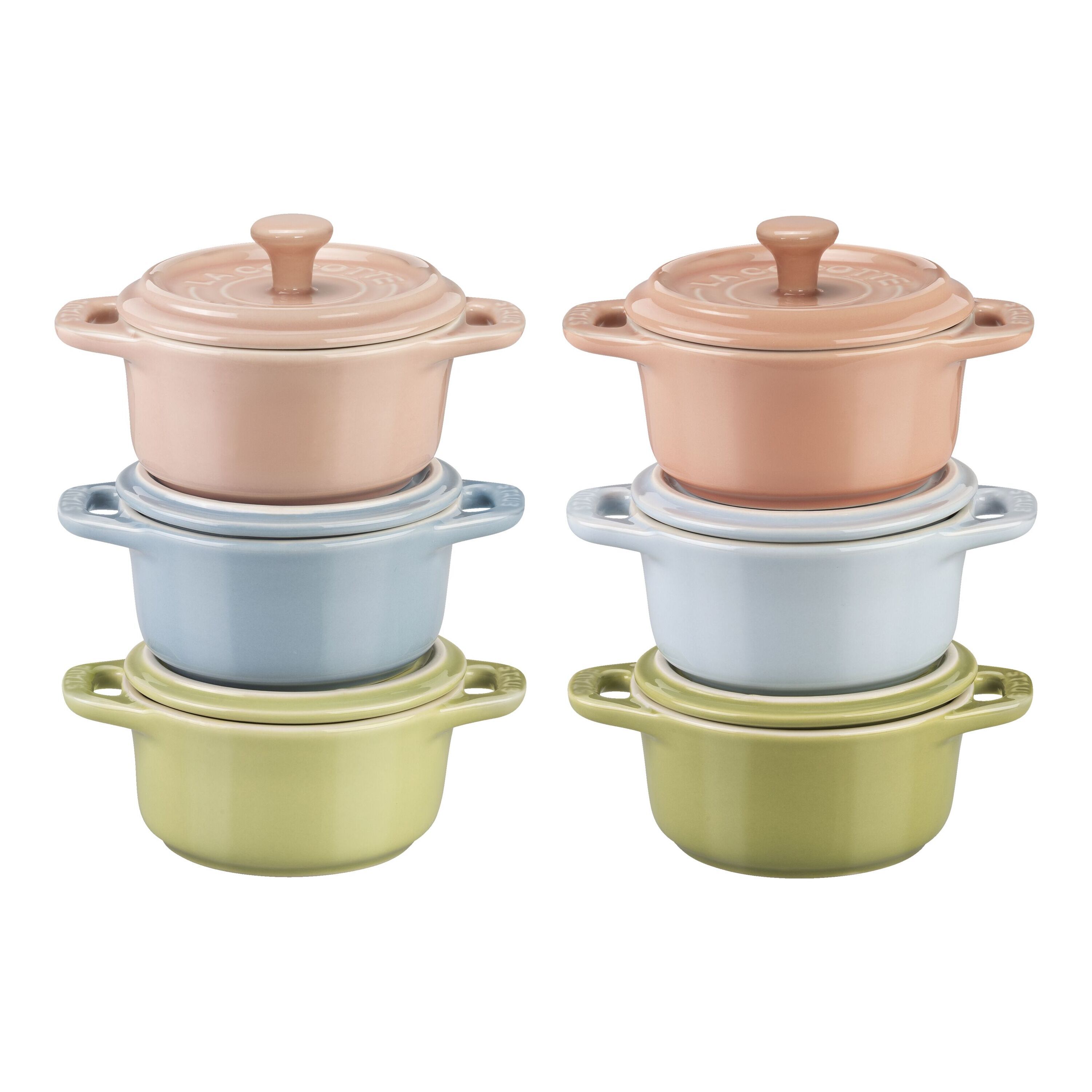 Staub Cocotte set macaron, 6-pcs | round | ceramic