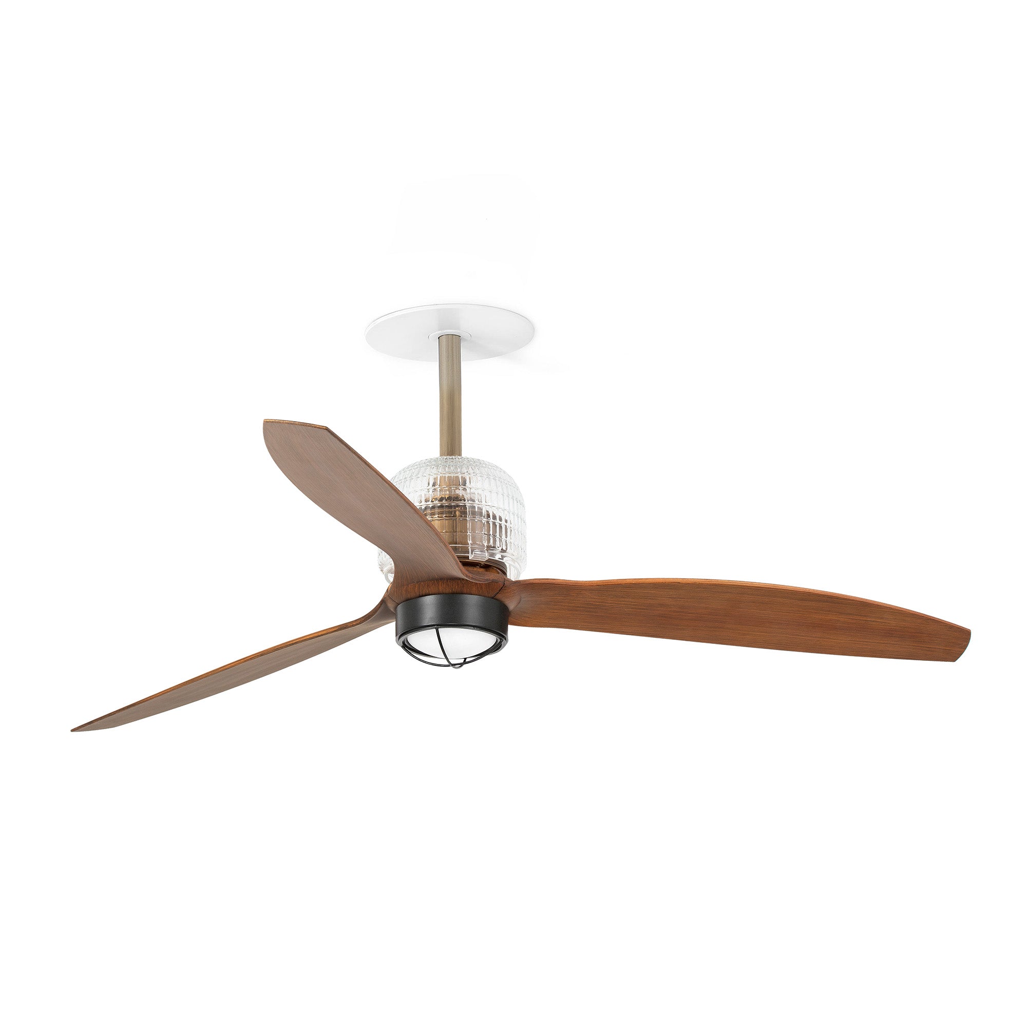 FARO Deco Fan M Ø1280mm – kućište Staro zlato lopatice Orah