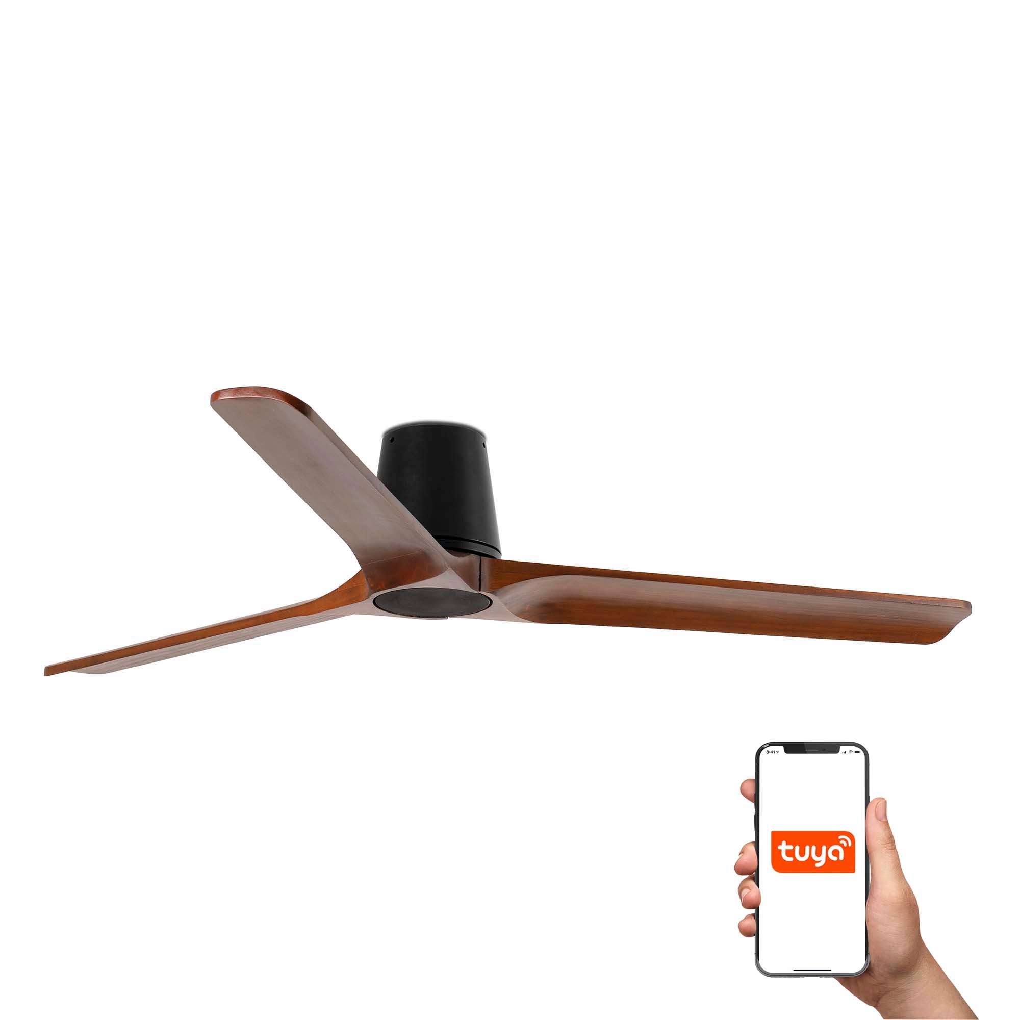FARO Heywood Tub L Ø1320mm – kućište Crna lopatice Orah