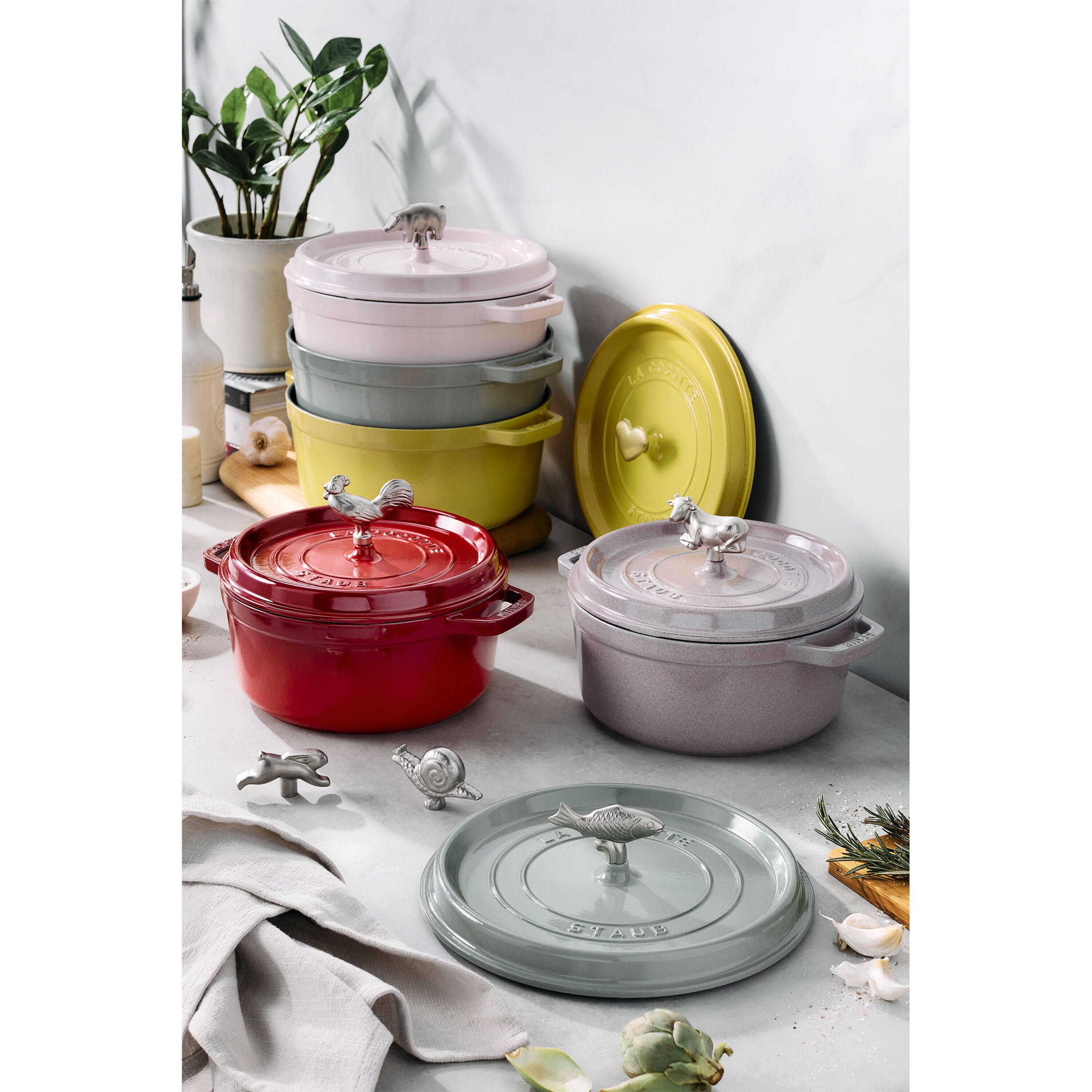 Staub Knob, stainless steel | fish