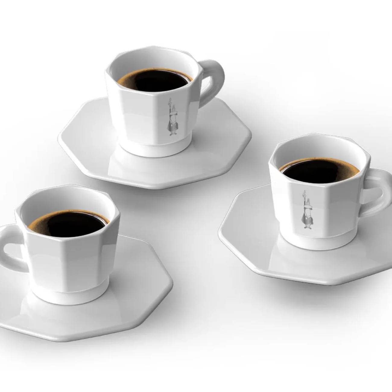 Bialetti Perfetto Moka white сет од 4 еспресо шолјички