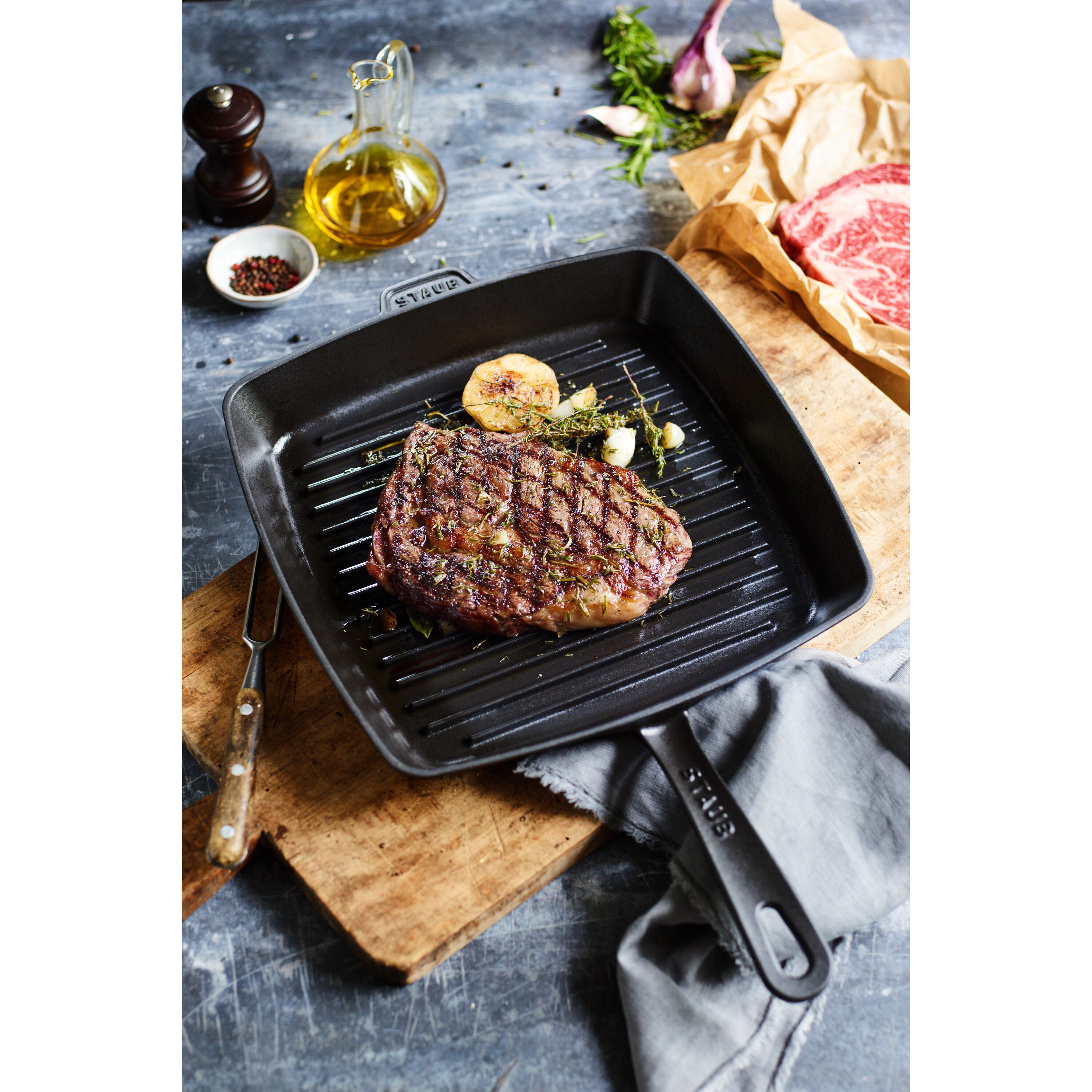 Staub American grill | square | cast iron