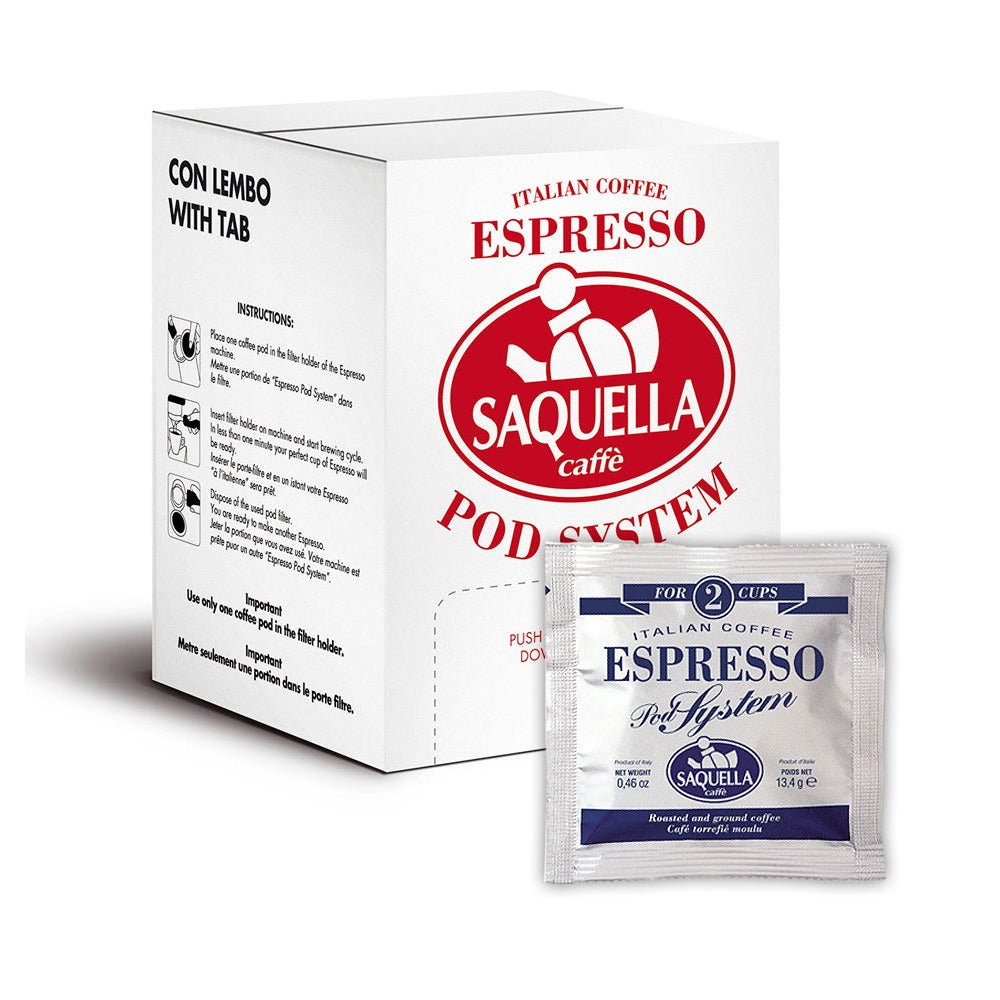 Saquella Espresso Regular pods ESE karton