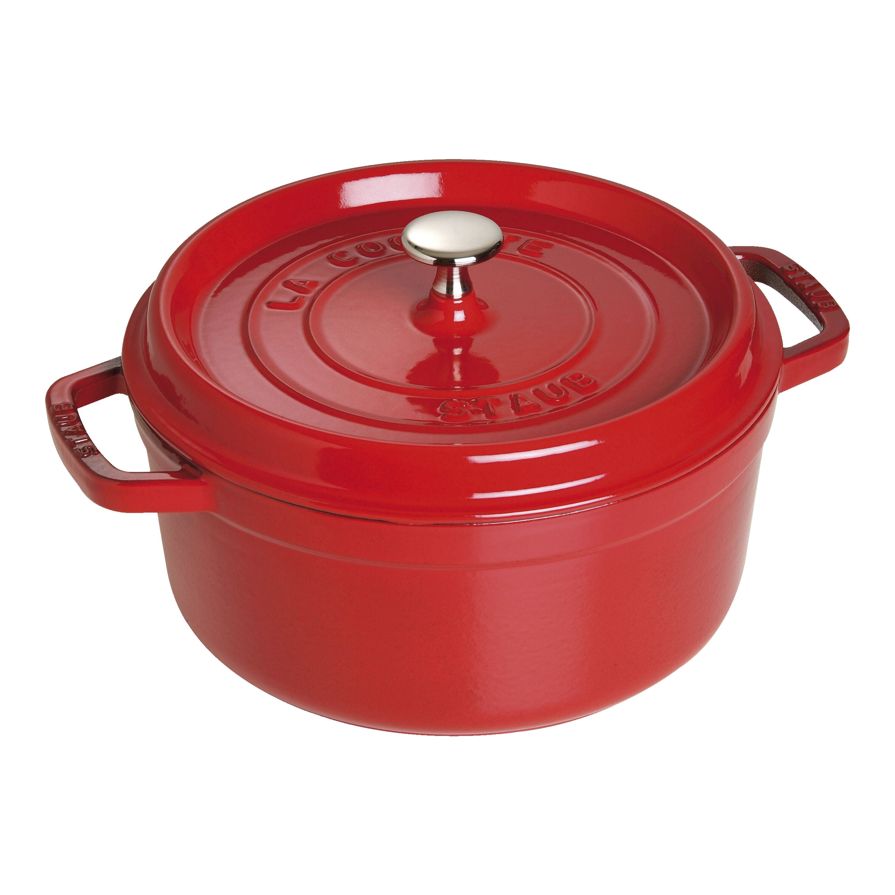 Staub La Cocotte 24 cm Cherry tenxhere prej gize me kapak