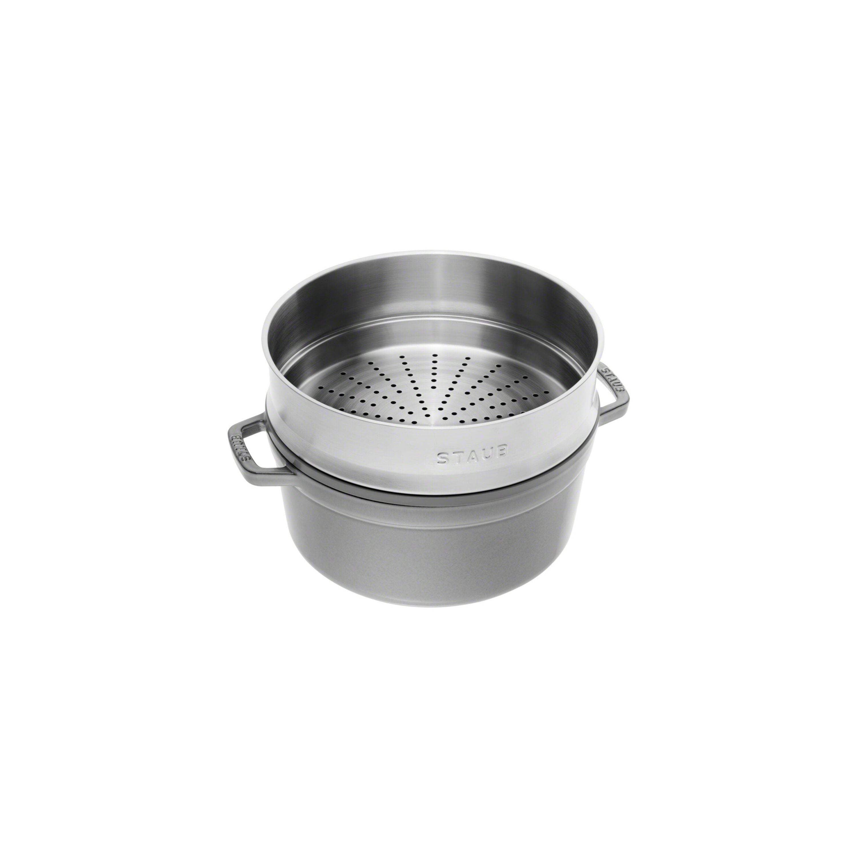 Staub Cocotte with steamer | round | cast iron