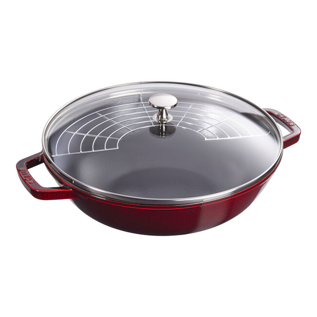 Staub Wok with glass lid | round | cast iron