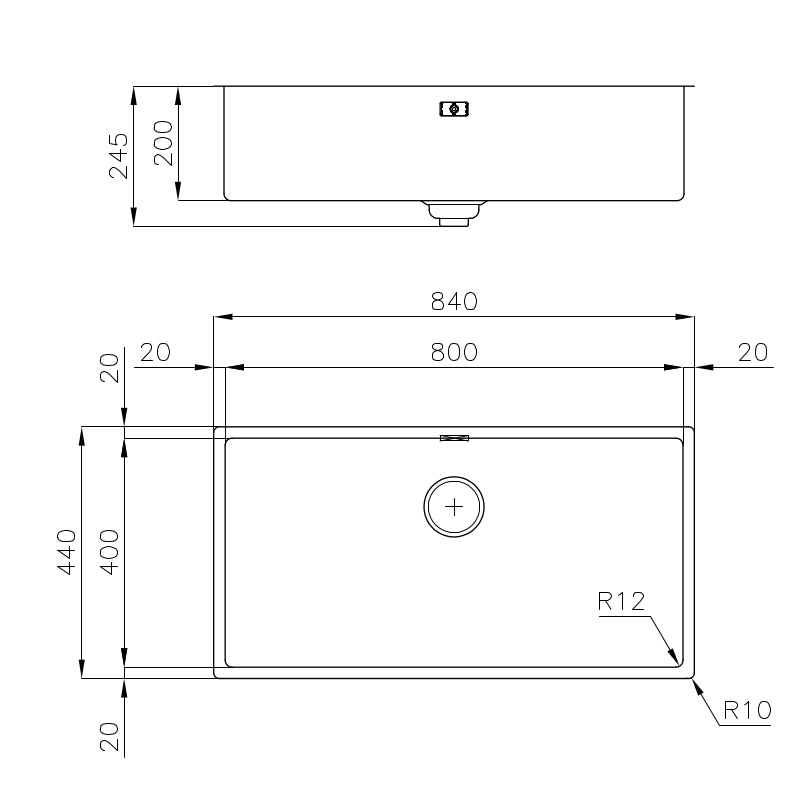 Foster Sudopera Skin 800 Undermount 4458 840