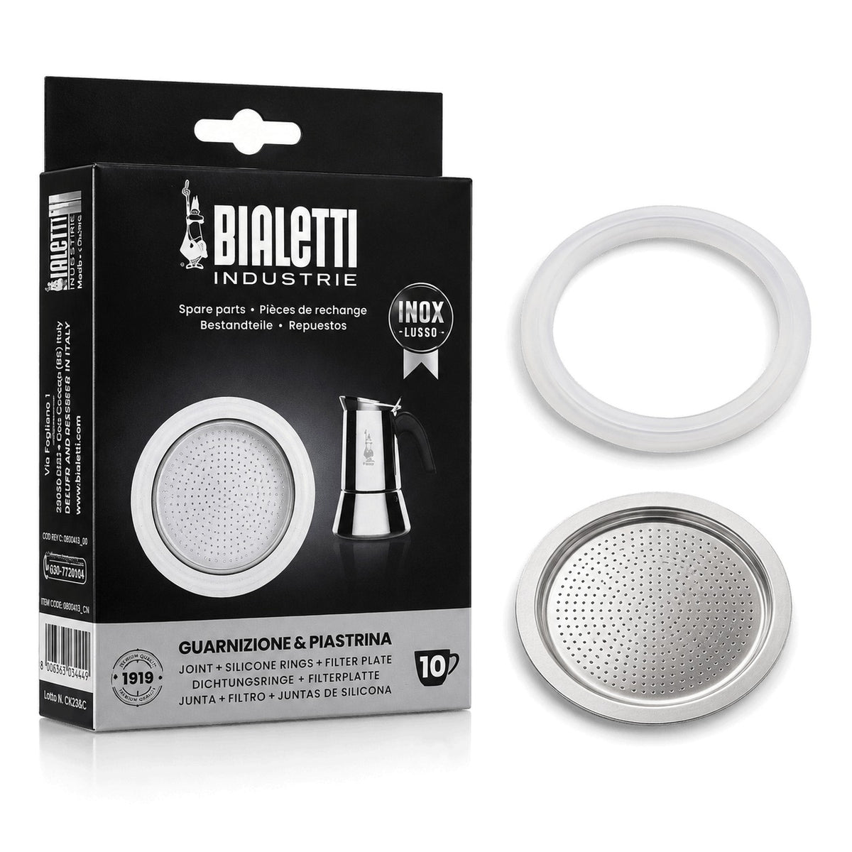 Bialetti rezervni deo Set 1 gumene zaptivke i 1 filter sito za Venus 10 šolj.